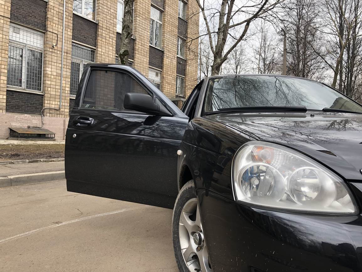  Каркасные автомобильные шторки - LADA Priora (1) (2007-2018) Седан Комплект на передние двери PREMIUM - фото